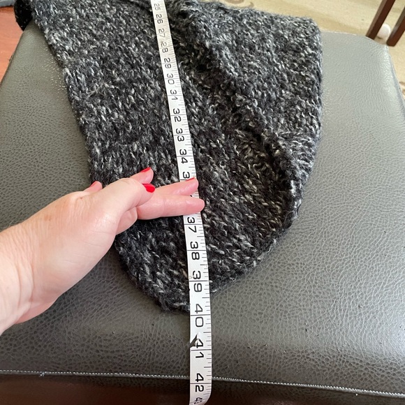 Anthropologie Ella Moss poncho Size XS to Small cowl turtle neck cable knit gray - Picture 11 of 14